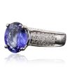 Image 2 : 18KT White Gold 3.36ct Tanzanite and Diamond Ring