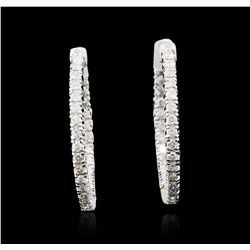 14KT White Gold 1.75ctw Diamond Earrings