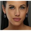 Image 3 : 14KT White Gold 3.70ctw Tanzanite and Diamond Earrings