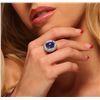 Image 1 : 14KT White Gold 8.71ct Tanzanite and Diamond Ring