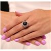 Image 5 : 14KT White Gold 4.67ct Sapphire and Diamond Ring