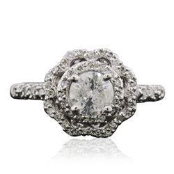 14KT White Gold 0.95ctw Diamond Ring