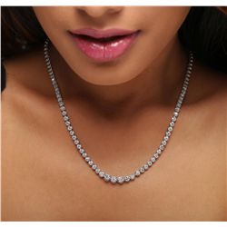 14KT White Gold 3.49ctw Diamond Necklace