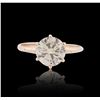 Image 3 : 14KT Rose Gold 2.03ct Diamond Solitaire Ring