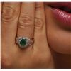 Image 1 : 14KT Rose Gold 1.47ct Emerald and Diamond Ring