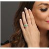 Image 1 : 14KT Yellow Gold 2.92ct Emerald and Diamond Ring