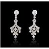 Image 3 : 14KT White Gold 1.02ctw Diamond Earrings