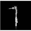 Image 4 : 14KT White Gold 1.02ctw Diamond Earrings