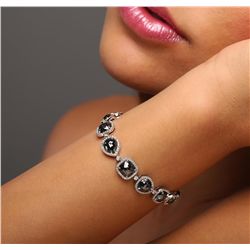 14KT 21.66ctw Black Diamond Bracelet