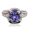 Image 1 : 14KT White Gold 3.64ct Tanzanite and Diamond Ring