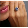 Image 1 : 18KT White Gold 3.38ct Tanzanite and Diamond Ring