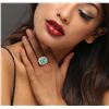 Image 1 : 14KT Two-Tone Gold 5.25ct Emerald and Diamond Ring