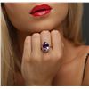 Image 4 : 14KT Rose Gold 6.66ct Amethyst and Diamond Ring