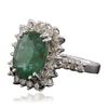 Image 4 : 14KT White Gold 3.96ct Emerald and Diamond Ring