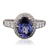 Image 3 : 18KT White Gold 2.36ct Tanzanite and Diamond Ring