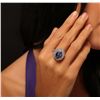 Image 1 : 14KT White Gold 5.29ct Tanzanite and Diamond Ring