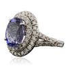 Image 4 : 14KT White Gold 5.29ct Tanzanite and Diamond Ring