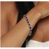 Image 7 : 14KT White Gold 16.38ctw Sapphire and Diamond Bracelet
