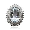 Image 3 : 14KT White Gold 9.69ct Aquamarine and Diamond Ring