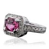 Image 4 : 14KT White Gold 1.64ct Tourmaline and Diamond Ring