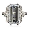 Image 3 : 14KT White Gold 6.97ct Aquamarine and Diamond Ring