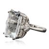 Image 4 : 14KT White Gold 6.97ct Aquamarine and Diamond Ring