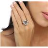Image 5 : 14KT White Gold 6.97ct Aquamarine and Diamond Ring