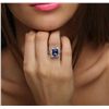 Image 2 : 18KT White Gold 4.13ct Tanzanite and Diamond Ring