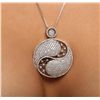 Image 5 : 14KT White Gold 3.88ctw Diamond Pendant With Chain