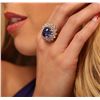 Image 5 : 14KT Yellow Gold 8.91ct Tanzanite and Diamond Ring