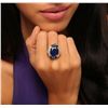 Image 3 : 14KT Yellow Gold 10.94ct Sapphire and Diamond Ring