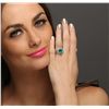 Image 1 : 14KT Two-Tone Gold 2.21ct Emerald and Diamond Ring