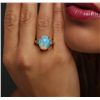 Image 6 : 14KT Yellow Gold 5.80ct Opal and Diamond Ring