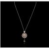 Image 3 : 14KT Tri-Color Gold 2.09ctw Diamond Pendant With Chain