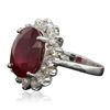 Image 4 : 14KT White Gold 11.74ct Ruby and Diamond Ring