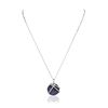 Image 3 : 14KT White Gold 0.18ctw Diamond Pendant With Chain