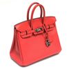 Image 1 : Authentic Vintage Hermes 25cm Birkin Bag in Red Epsom Leather from the Candy Collection with Palladi