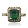 Image 3 : 14KT Yellow Gold 2.07ct Emerald and Diamond Ring