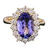 Image 3 : 14KT Yellow Gold 2.67ct Tanzanite and Diamond Ring