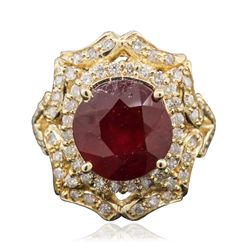 14KT Yellow Gold 1.70ct Ruby and Diamond Ring