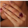 Image 5 : 14KT Rose Gold 16.78ct Ruby and Diamond Ring