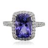 Image 1 : 14KT White Gold 3.83ct Tanzanite and Diamond Ring