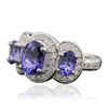 Image 4 : 14KT White Gold 2.75ctw Tanzanite and Diamond Ring