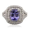 Image 3 : 14KT White Gold 2.61ct Tanzanite and Diamond Ring