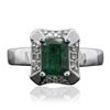 Image 3 : 14KT White Gold 1.73ct Emerald and Diamond Ring