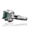 Image 4 : 14KT White Gold 1.73ct Emerald and Diamond Ring