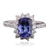 Image 3 : 14KT White Gold 2.38ct Tanzanite and Diamond Ring