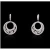 Image 3 : 14KT White Gold 1.57ctw Diamond Earrings