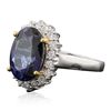 Image 4 : 14KT Two-Tone Gold 6.57ct Tanzanite and Diamond Ring