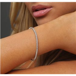 14KT White Gold 2.75ctw Diamond Bangle Bracelet